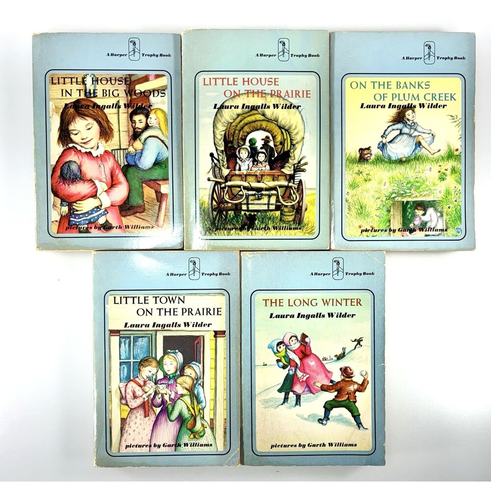 Little House On The Prairie Books Laura Ingalls Wilder Vintage 1971 Blue Set Lot